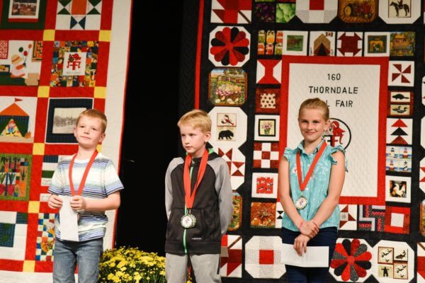 School Fair Champions: Sam Colvin, Colton Ogilvie, Hailey Thom